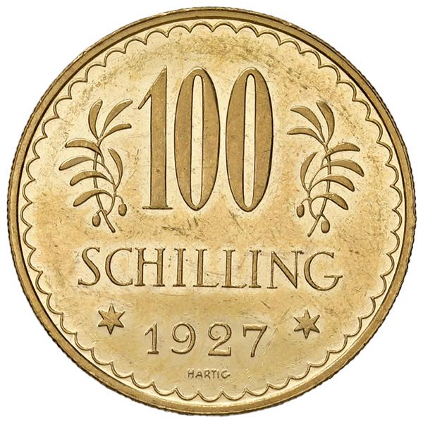 100 Schilling, 1927 World coins, ... 